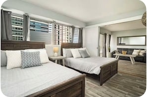 2 chambres, fer et planche à repasser, Wi-Fi, draps fournis