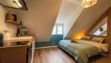 1 chambre, fer et planche Ă repasser, Wi-Fi, draps fournis