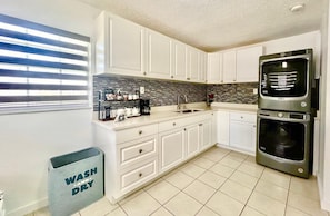 Microwave, oven, stovetop, dishwasher