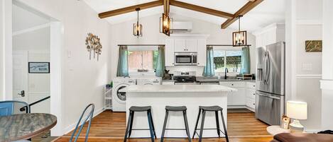 Microwave, oven, stovetop, dishwasher