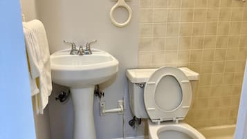 Ducha, toallas, jabón, papel higiénico