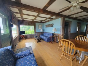 TV, fireplace, DVD player
