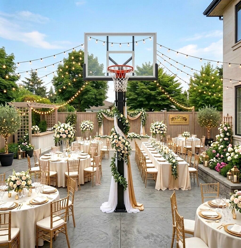 Outdoor wedding area