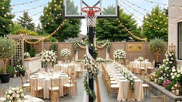 Outdoor wedding area
