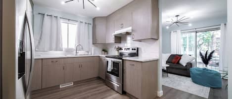 Microwave, oven, stovetop, dishwasher