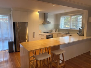 Microwave, oven, stovetop, dishwasher