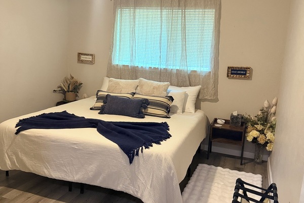 Bedroom 2 with King bed and smart tv