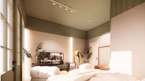 Deluxe-huvila, kaupunkinäköala | Silitysrauta/-lauta, ilmainen Wi-Fi