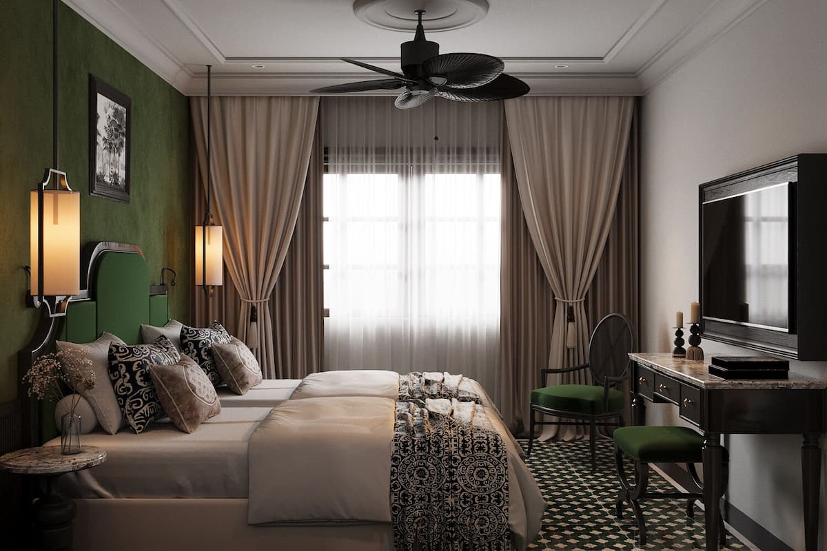 Deluxe Double or Twin Room, 1 Bedroom, Balcony, Partial Lake View | In-room safe, desk, blackout drapes, soundproofing