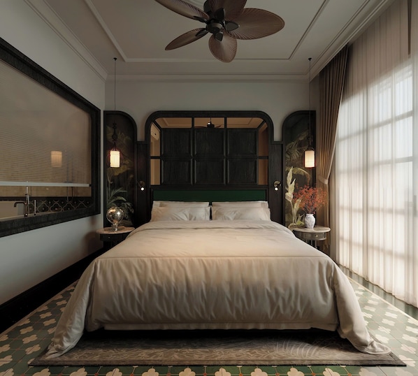 Deluxe Double Room, Pool View | In-room safe, desk, blackout drapes, soundproofing