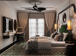 Egyptian cotton sheets, premium bedding, minibar, in-room safe