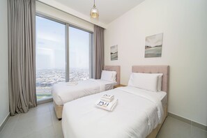 Appartement Luxe, balcon, vue ville