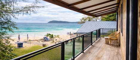 Vista a la playa o el mar