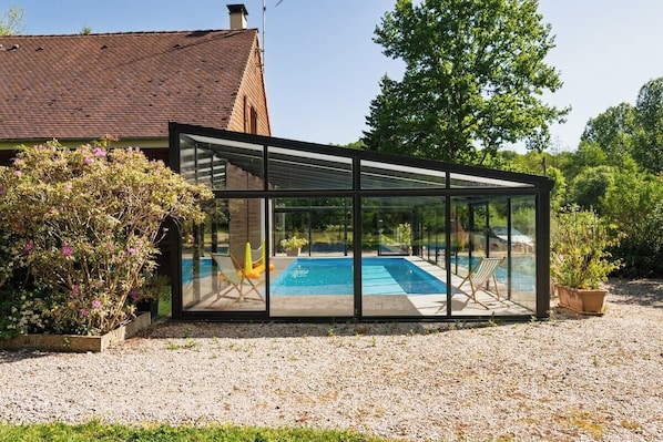 Indoor pool, a heated pool