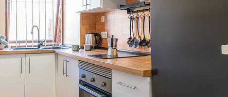 Fridge, microwave, oven, toaster