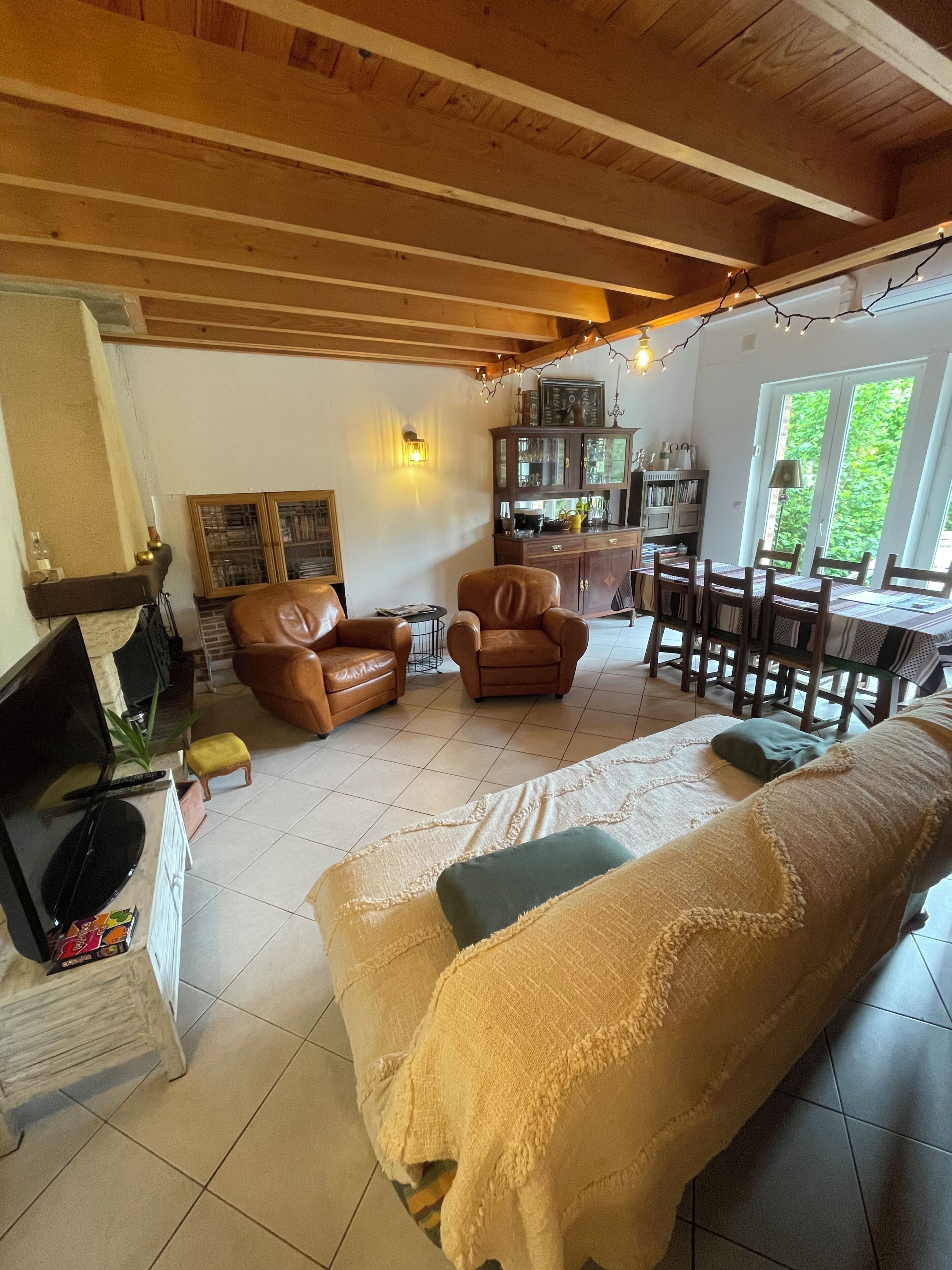 Fernseher, Kamin