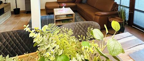 TV connectée, cheminée, jeux vidéo, table de tennis de table