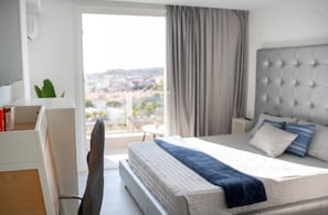 Desk, laptop workspace, blackout curtains, iron/ironing board -  Costa Adeje Duplex Ocean View Terrace (Adeje)