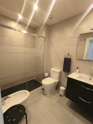 Shower, hair dryer, bidet, towels - Beautiful apartment in Teatinos Málaga (Málaga)