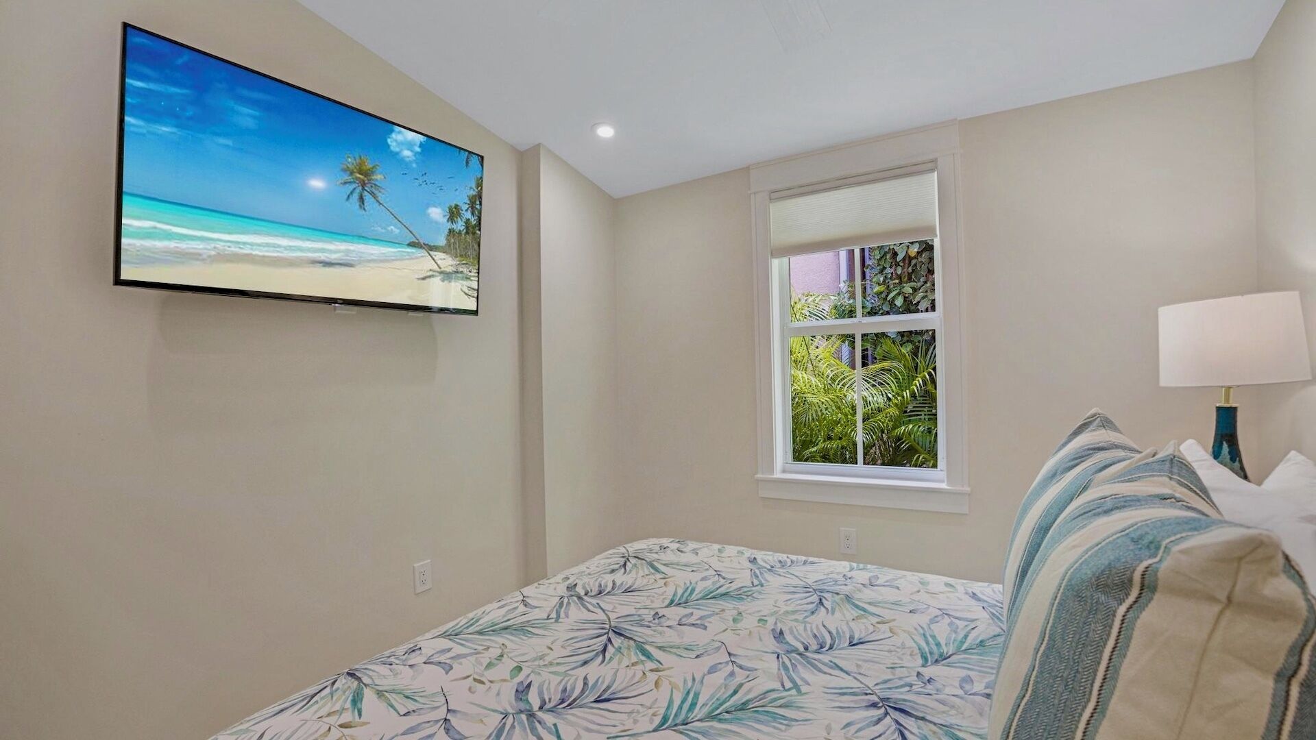 The third bedroom has a queen bed...