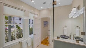 Hair dryer, towels