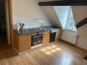 Apartment, Gartenblick | Eigene Küche | Kühlschrank, Mikrowelle, Hochstuhl