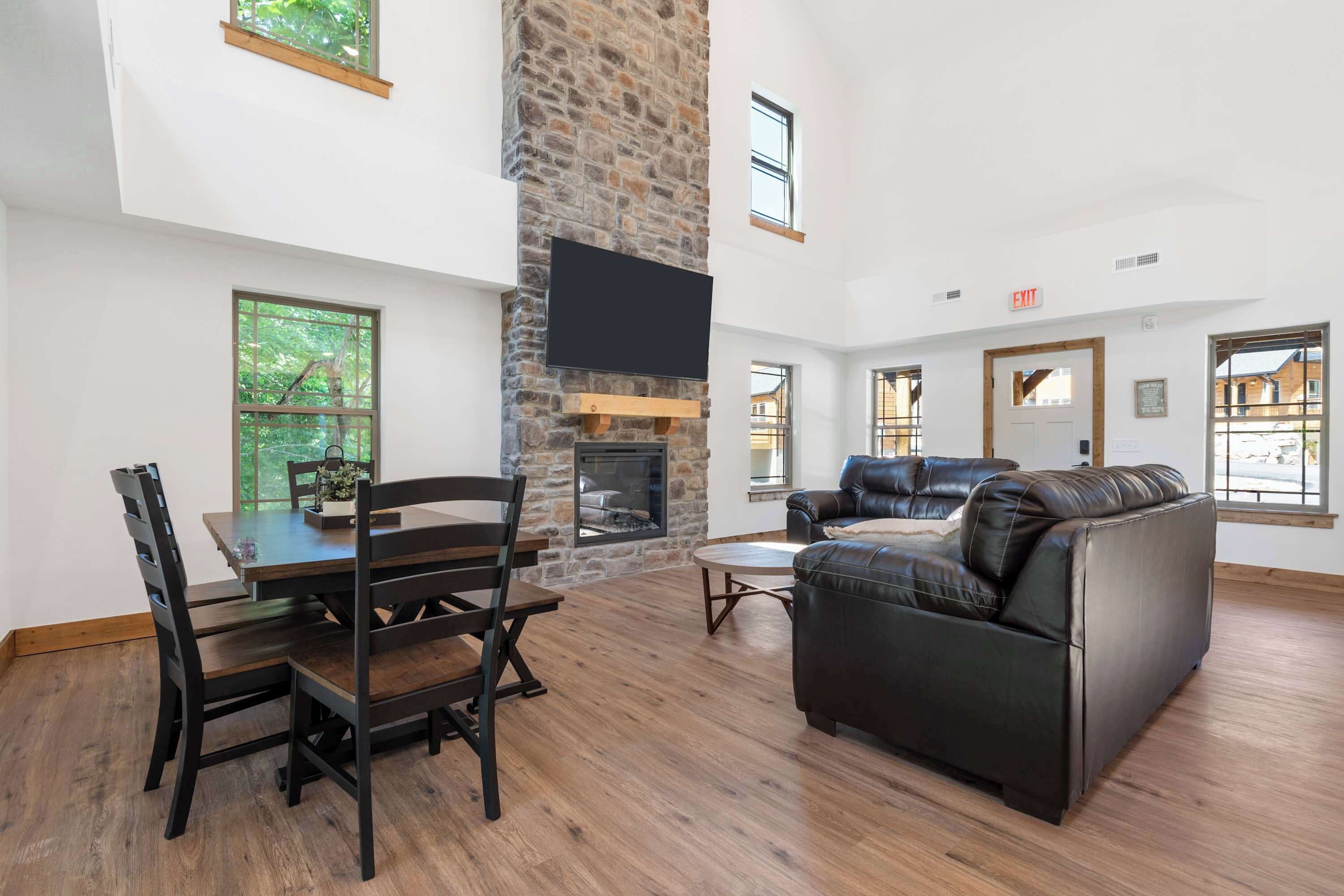 Cabin, Multiple Beds, Balcony, Garden View (Peaceful Timbers Getaway) | Living area | 65-inch flat-screen TV with digital channels