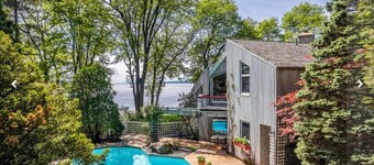 Magnificient view on the St-Lawrence river with private beach