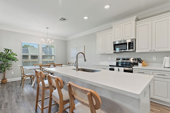 Microwave, oven, stovetop, dishwasher