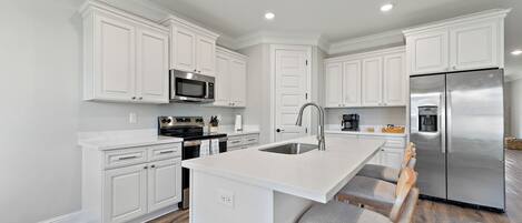 Microwave, oven, stovetop, dishwasher