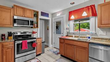 Microwave, oven, stovetop, dishwasher