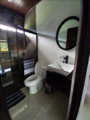 Dusche, Handtücher, Toilettenpapier