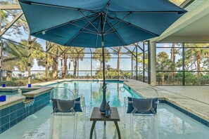 屋外プール、温水プール