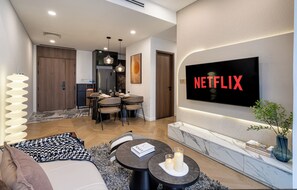 Superior Apartment, Balcony | Living area - Lumiere Riverside by TrueStay (An Phú)