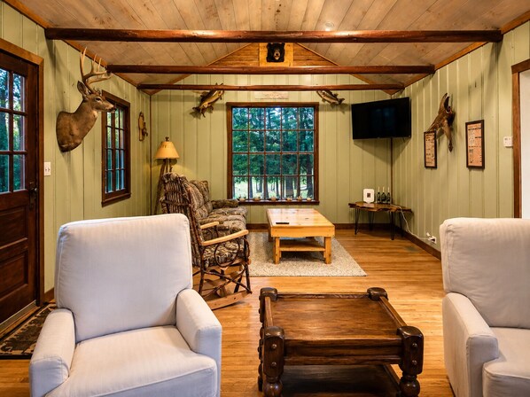 Smart TV, fireplace