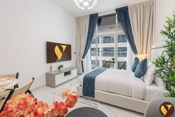 Luksus-studiolejlighed - balkon - byudsigt | Gratis Wi-Fi