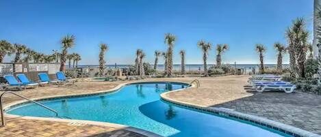 Outdoor pool, a heated pool