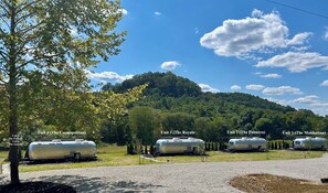 Property grounds - All Season Luxury Airstream Glamping Unit 4 of 6, On-Site Hiking, Sauna, EV (Rockbridge)