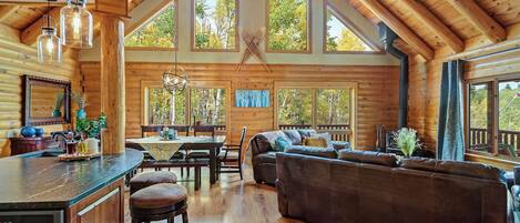 Smart TV, fireplace, printers