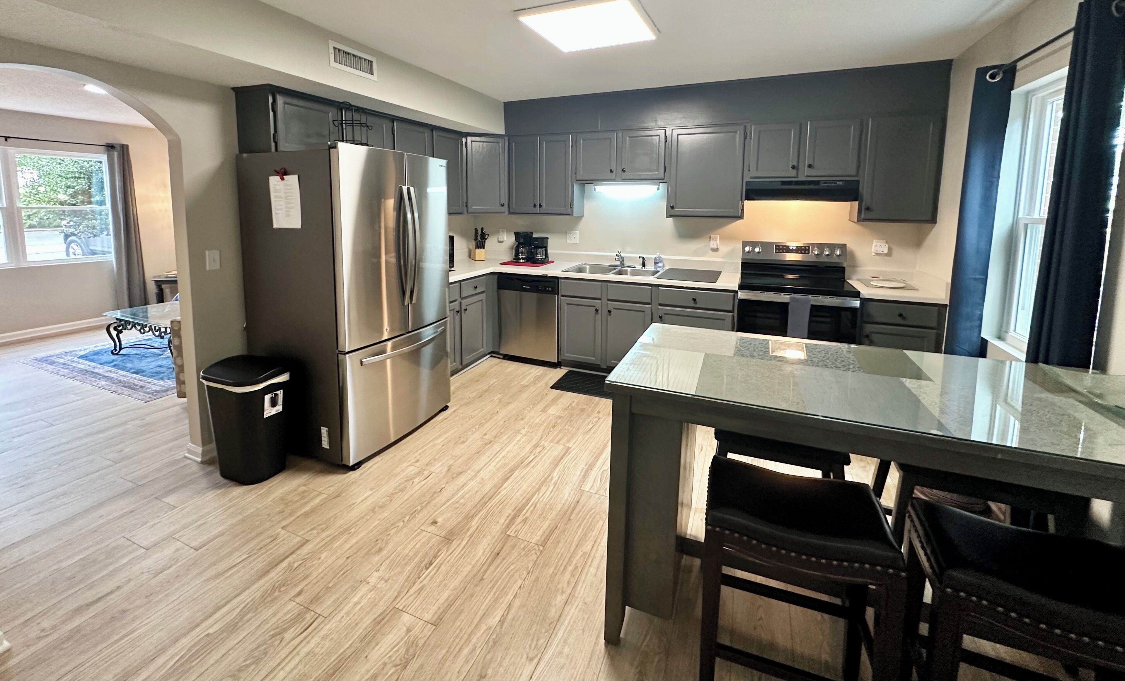 Fully stocked kitchen perfect for extended stays