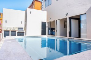 Pool - 6BR Coastal Duplex, Steps to Sand + Heated Pool (Loreto)
