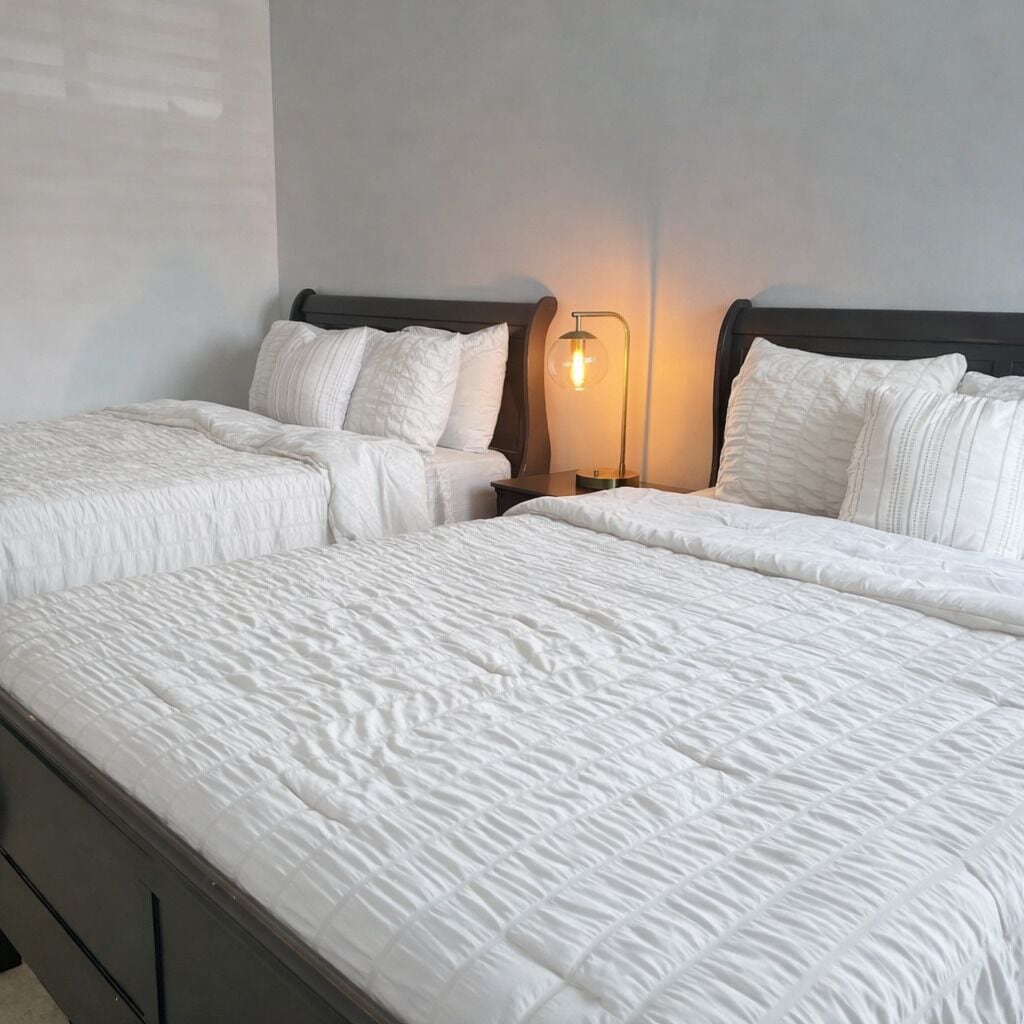 Deluxe Apartment, 2 Queen Beds, Non Smoking, Air conditioning | Individually decorated, individually furnished, free WiFi, bed sheets