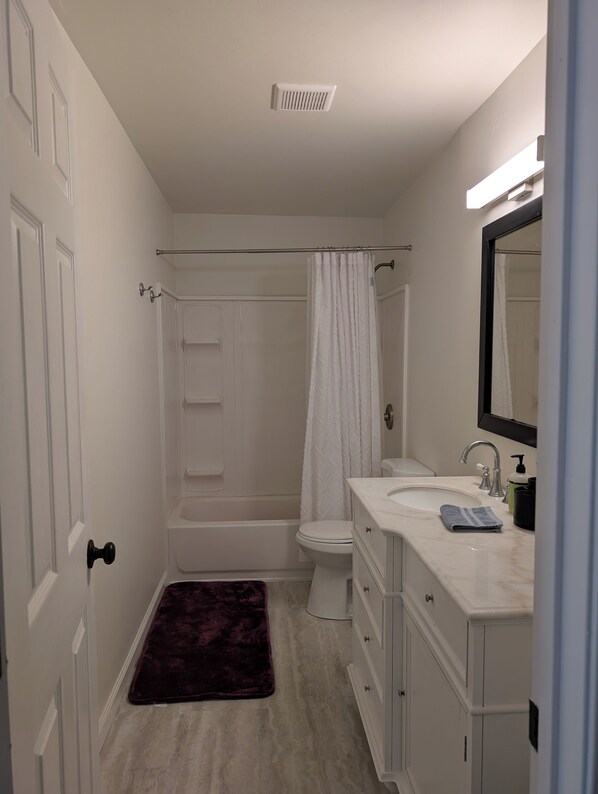 Towels, soap, toilet paper