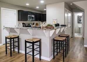 Microwave, oven, stovetop, dishwasher