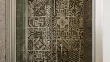 Comfort Quadruple Room, Balcony, City View | Bathroom | Shower, hair dryer, towels, soap