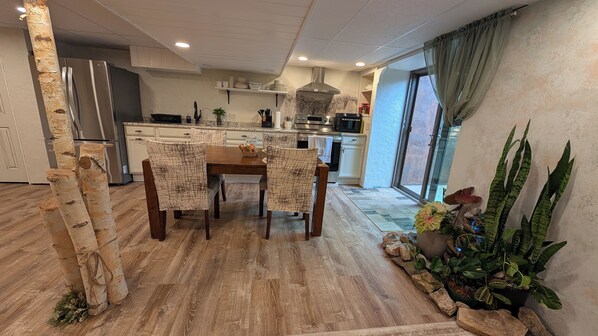 Microwave, oven, stovetop, dishwasher