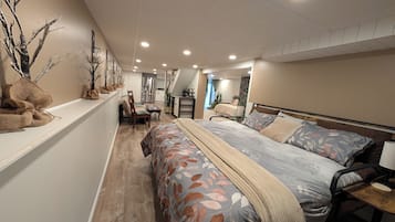 1 habitación, tabla de planchar con plancha, internet y ropa de cama