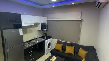 Apartment, 1 Bedroom, Accessible, Smoking | Living room