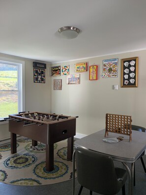 Games room - Tranquil farmhouse with large rooms and pasture views. (Cortland)
