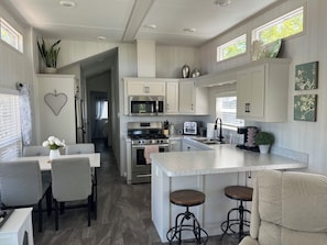 Microwave, oven, stovetop - Unique Space - Beautiful home on 17th green of golf resort (Belle River)